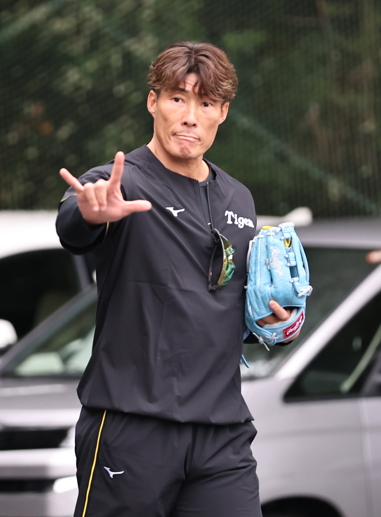 安芸入りした阪神糸井SA（撮影・上山淳一）