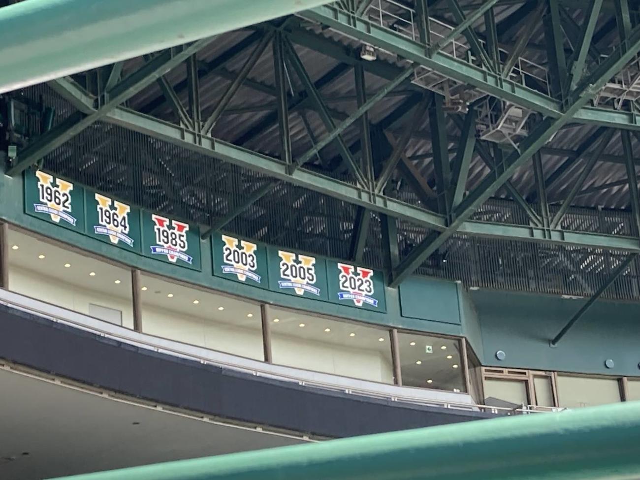 阪神】誇らしい！甲子園に7枚目のVパネル 1枚分スペース空け、来年