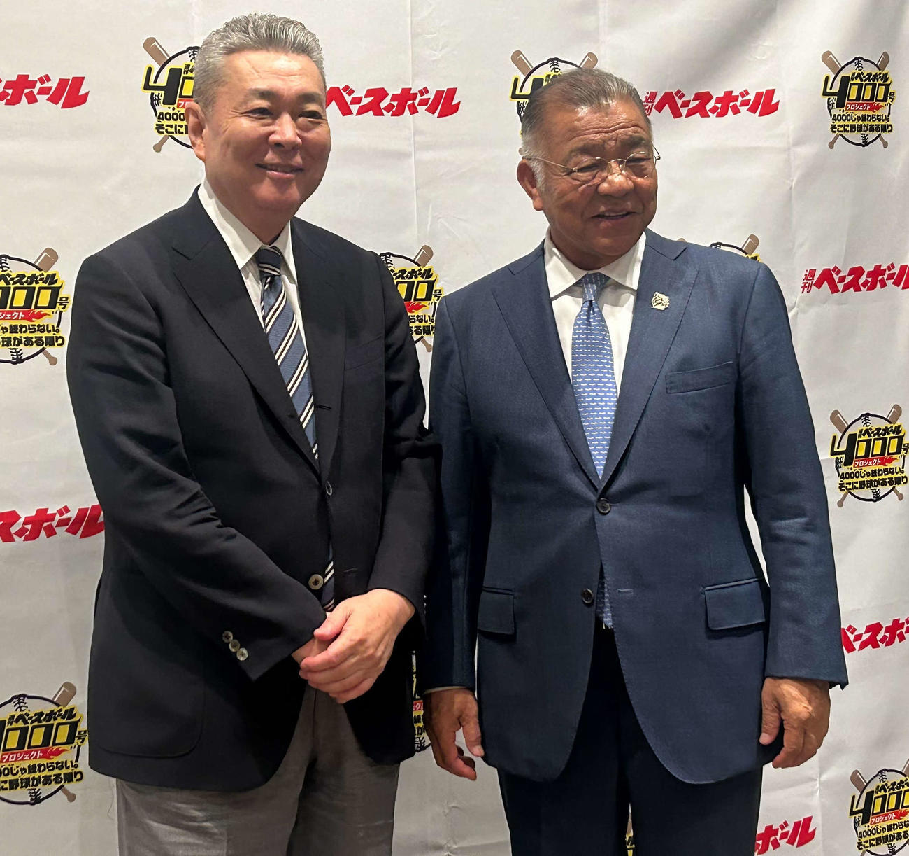 江川氏（左）と掛布氏