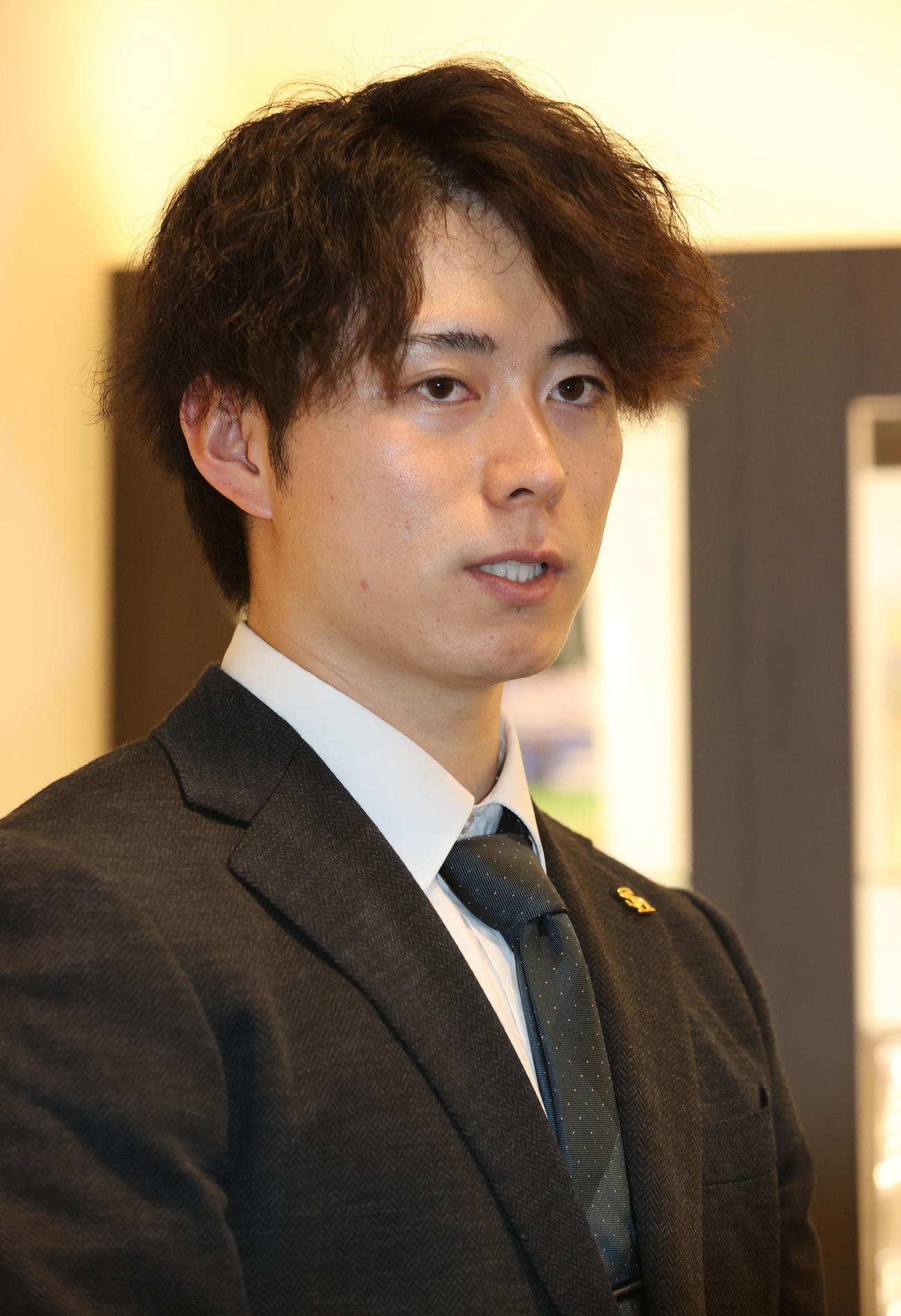育成で再契約をしたソフトバンク川口（撮影・梅根麻紀）