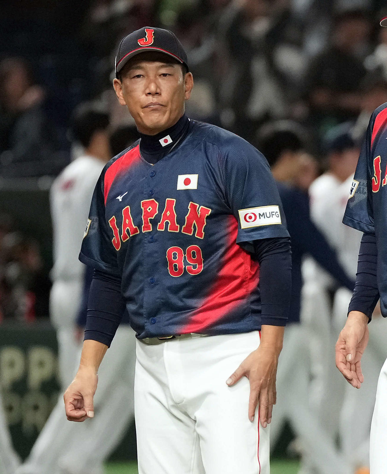 韓国対日本　7対7で韓国に引き分けた日本井端監督（撮影・たえ見朱実）