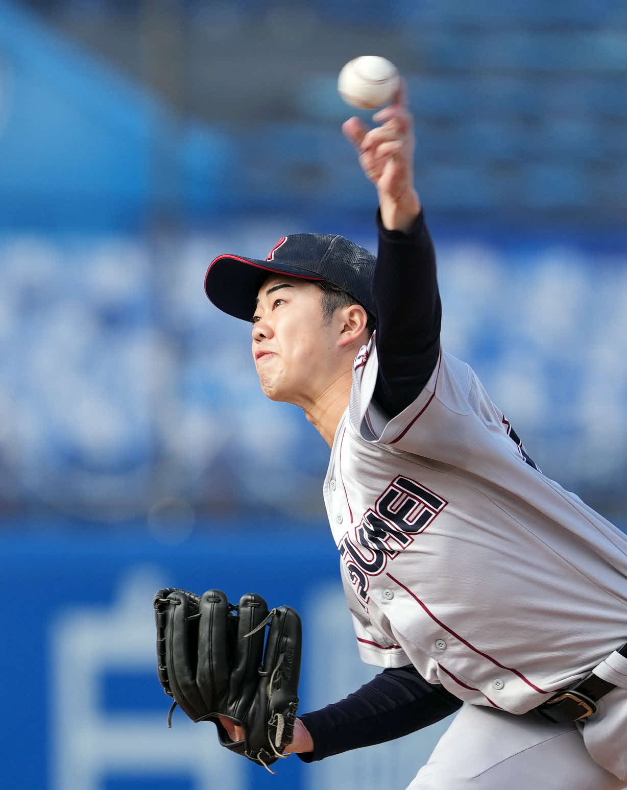 青学大対立命大　先発の立命大・遠藤（撮影・小島史椰）