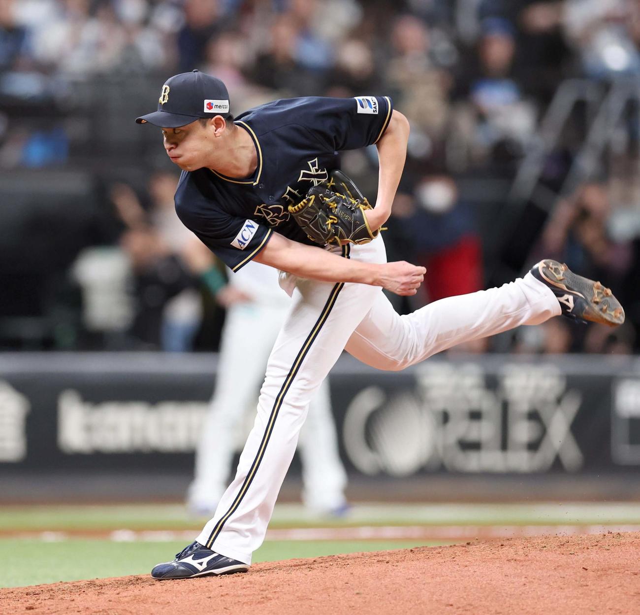オリックス岩崎翔（2025年10月12日撮影）