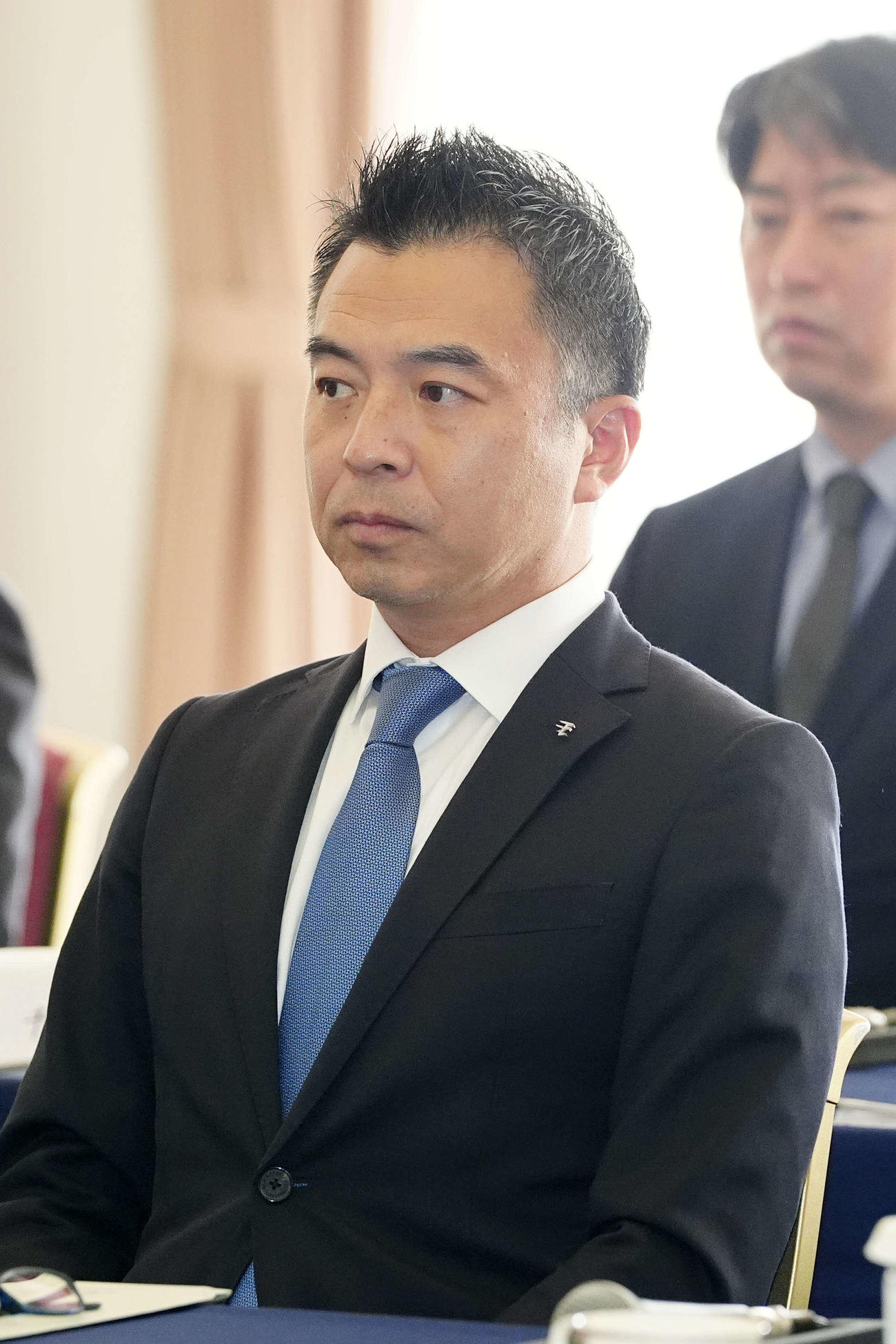 プロ野球オーナー会議に臨む楽天森井オーナー代行（撮影・江口和貴）