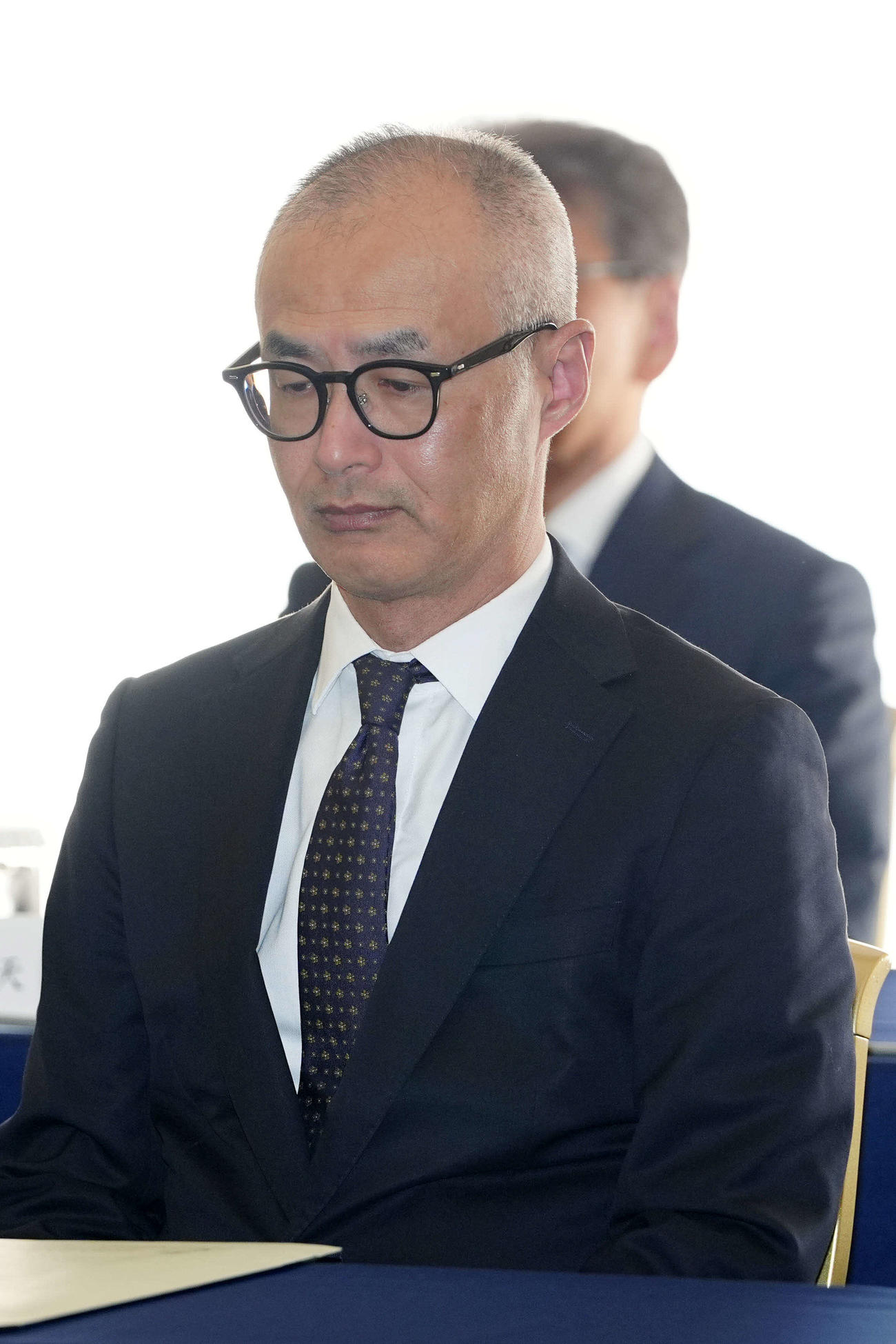 プロ野球オーナー会議に臨むオリックス湊オーナー代行（撮影・江口和貴）