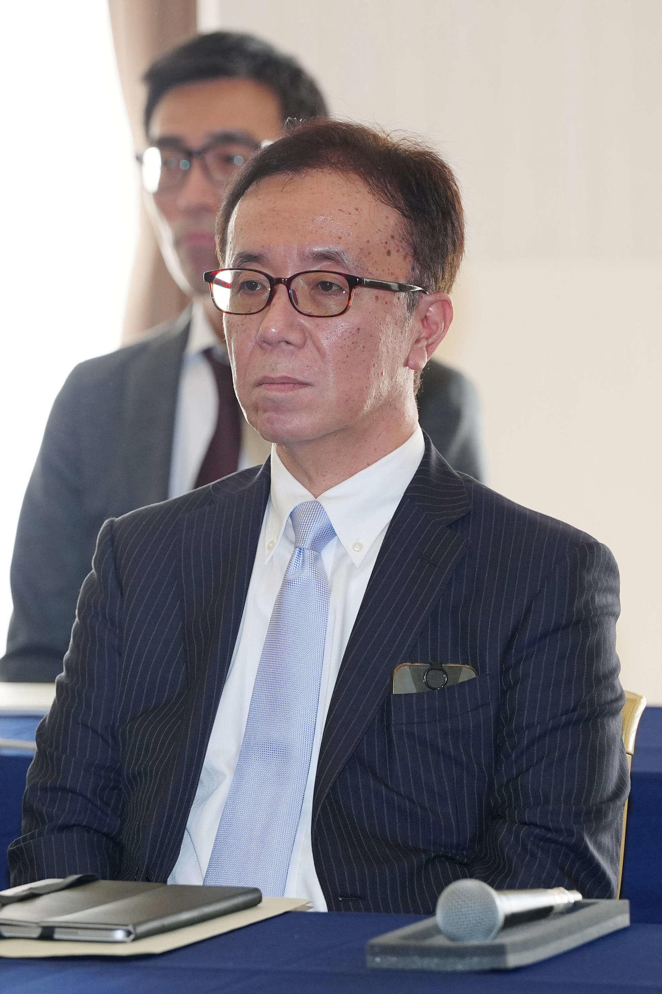 プロ野球オーナー会議に臨むソフトバンク大脇オーナー臨時代理人（撮影・江口和貴）