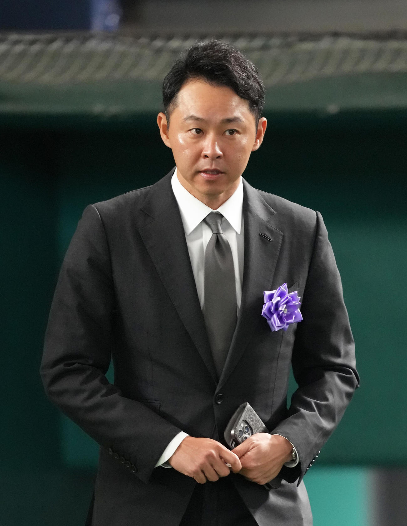 参列した北島氏（撮影・足立雅史）