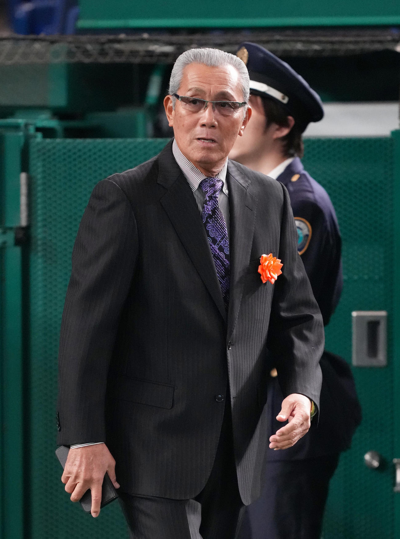 参列した森氏（撮影・足立雅史）