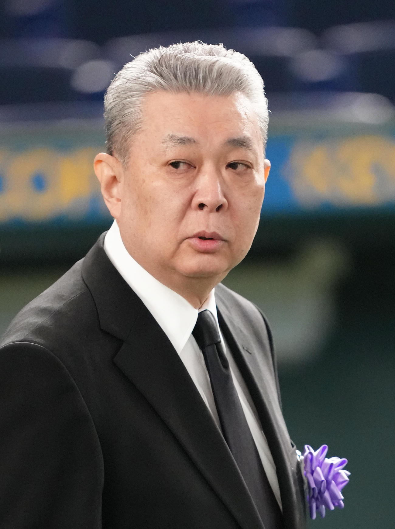 参列した江川氏（撮影・足立雅史）