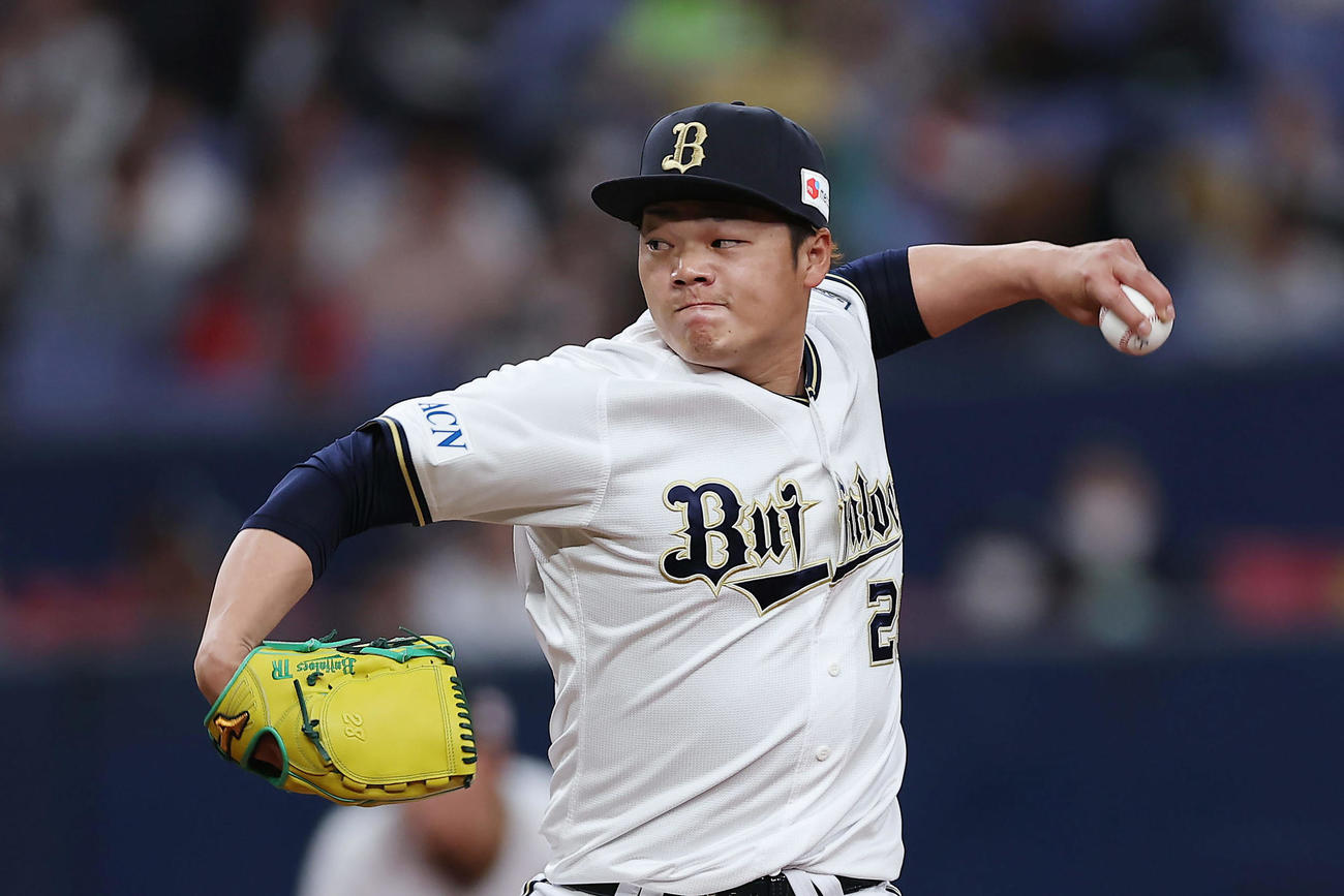 オリックス富山凌雅（2025年5月9日撮影）