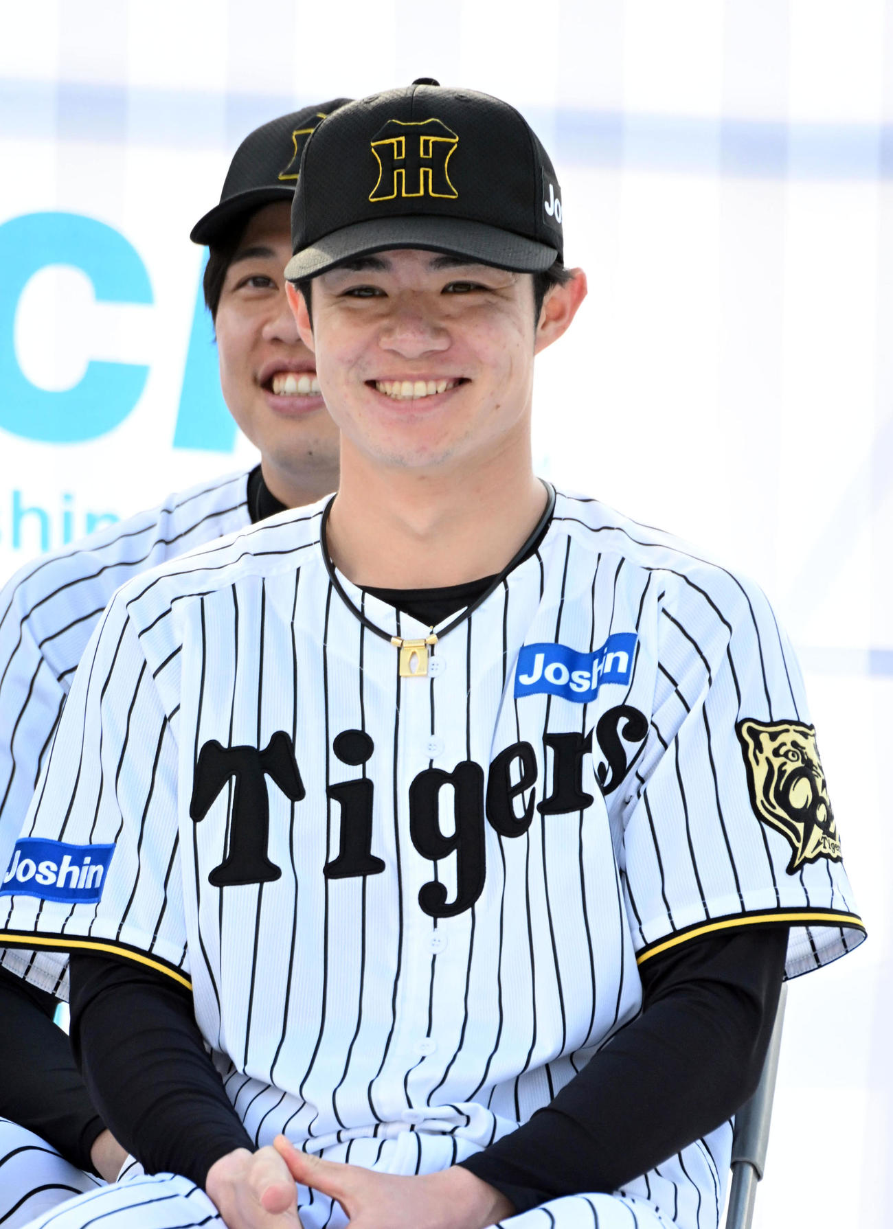 阪神タイガース優勝西宮市民報告会に参加した中野（撮影・石井愛子）