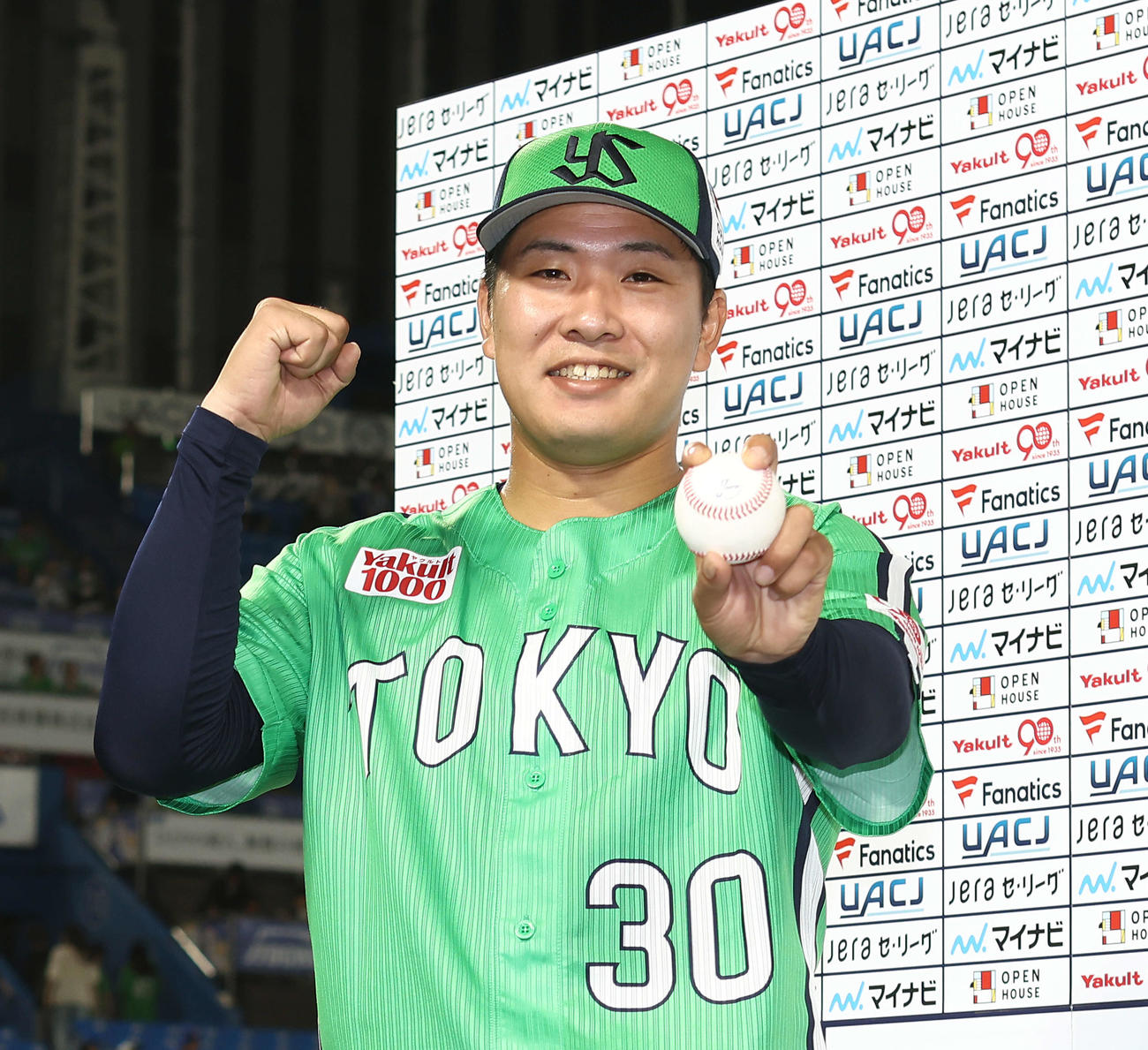 ヤクルト荘司宏太（2025年7月26日撮影）