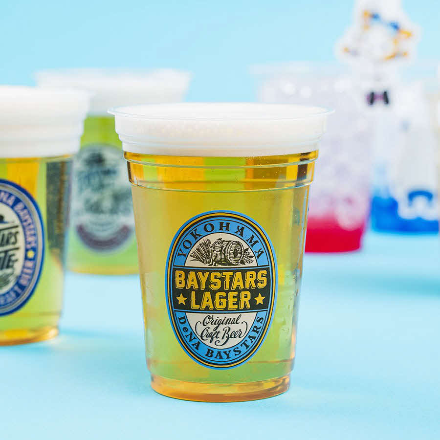 「THE LIVE Supported by大和地所」で販売されるオリジナルビール「BAYSTARS LAGER(ベイスターズ・ラガー)」（球団提供）