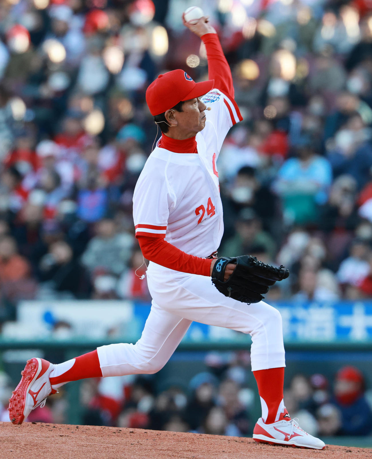 広島のレジェンドゲームに出場した大野氏（撮影・野上伸悟）
