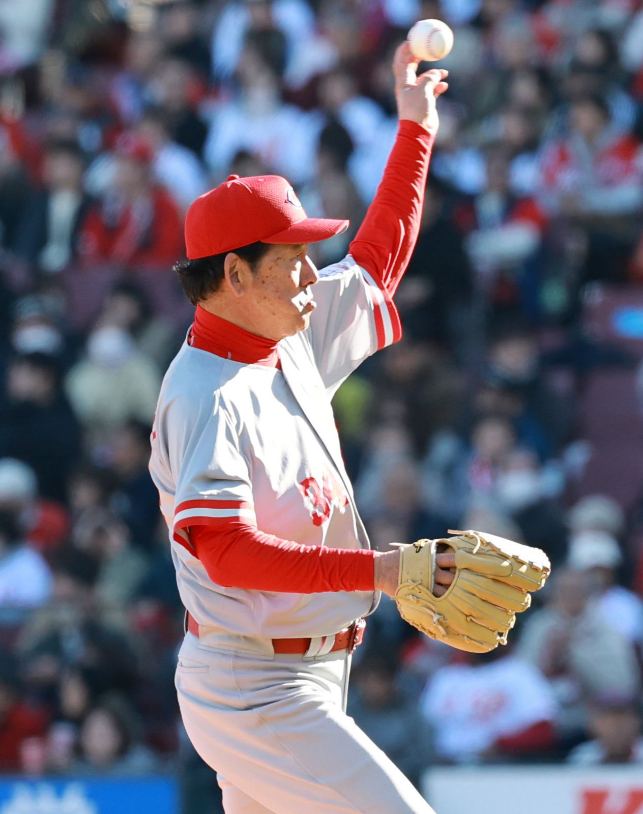 広島のレジェンドゲームに出場した川口氏（撮影・野上伸悟）