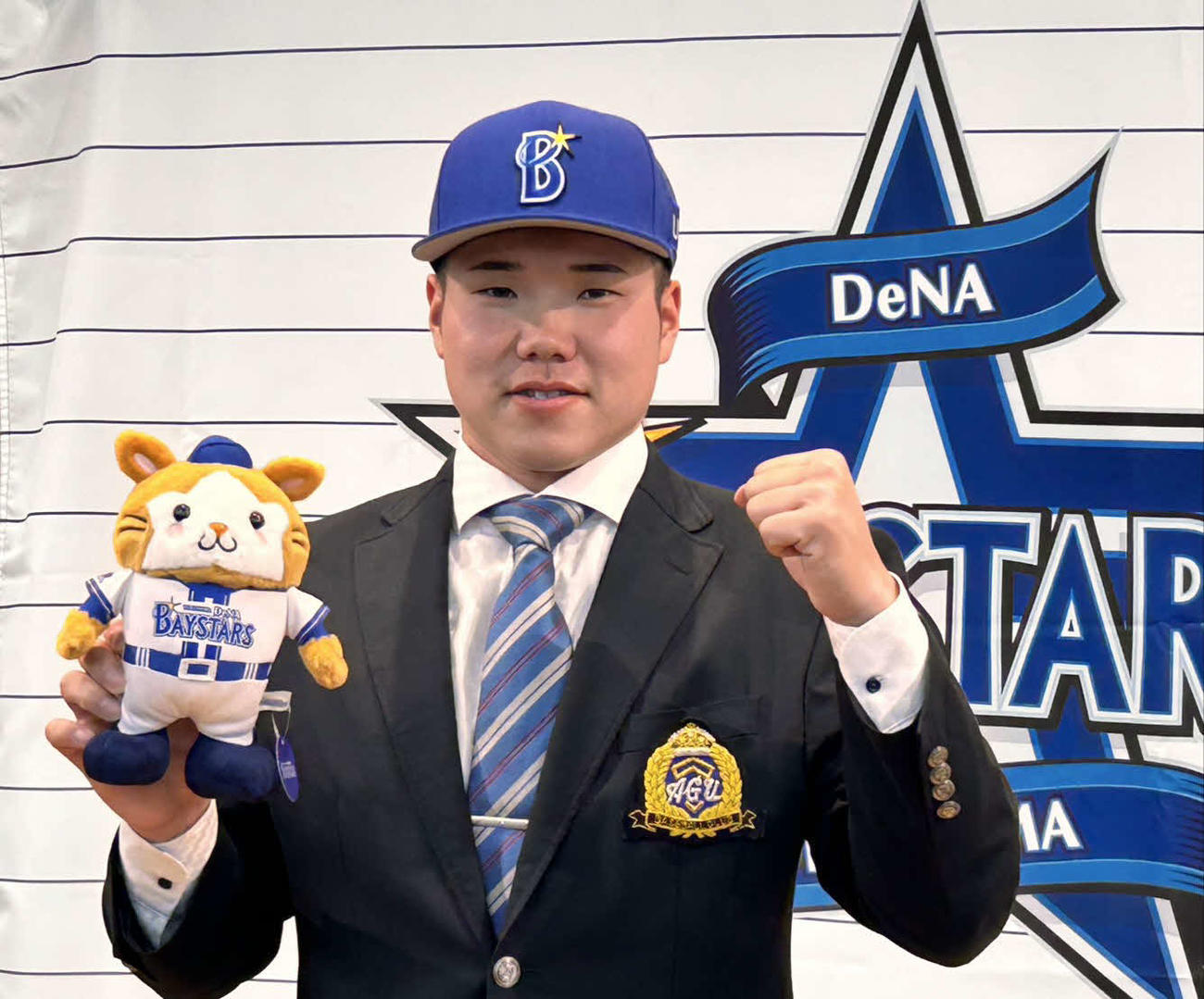 入団交渉を終えたDeNA1位小田（撮影・平山連）