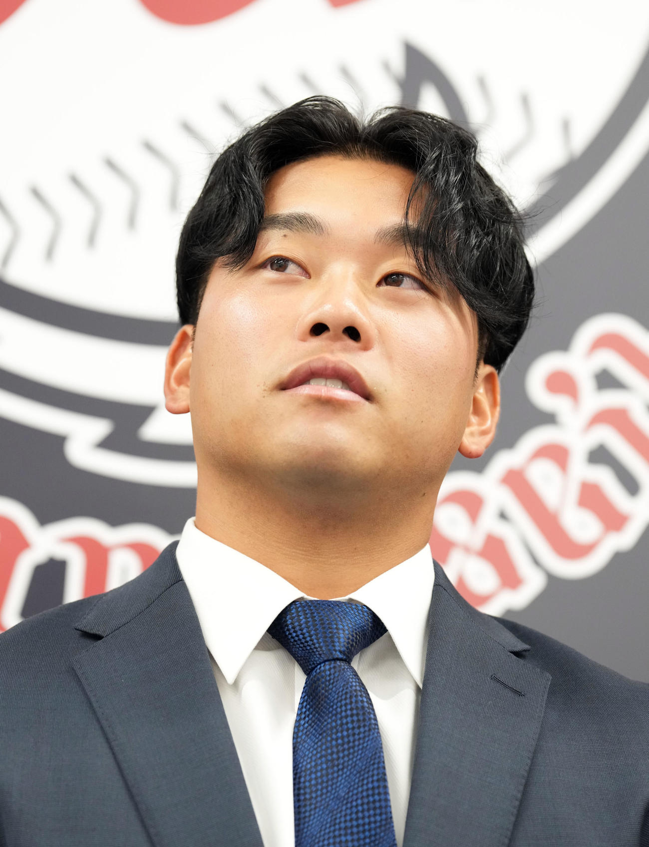 契約更改を終え会見に臨む西武蛭間（撮影・たえ見朱実）