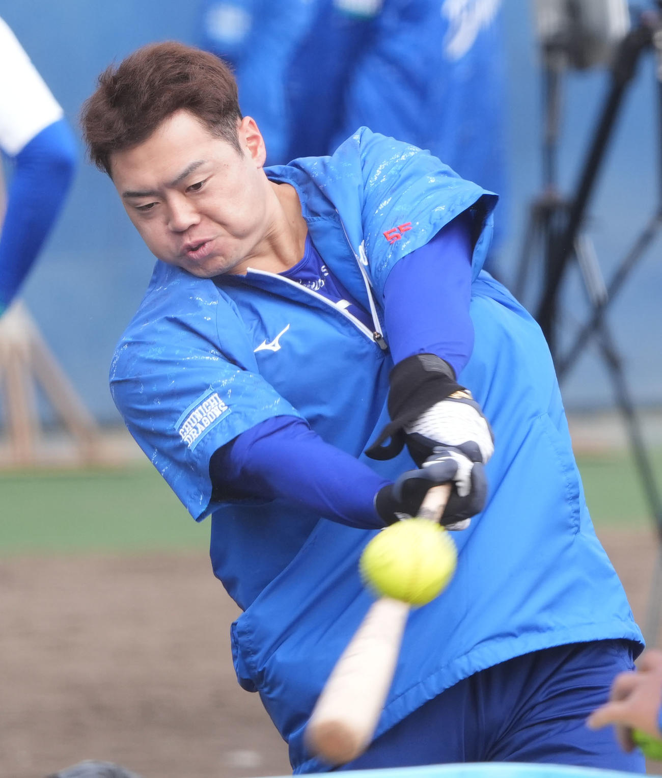 中日の細川成也（2025年11月撮影）