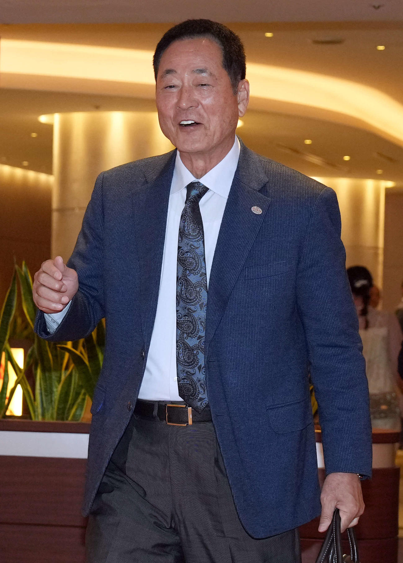 巨人軍OB会総会に出席した中畑清氏（撮影・たえ見朱実）