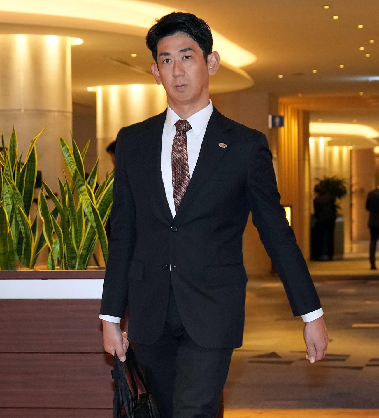 巨人軍OB会総会に出席した巨人会田有志3軍監督（撮影・たえ見朱実）
