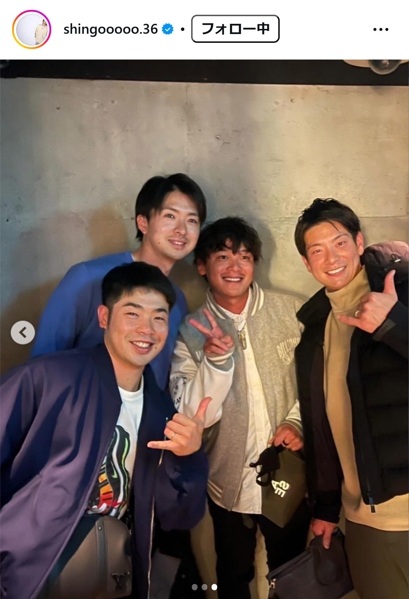 石川慎吾のインスタグラムから