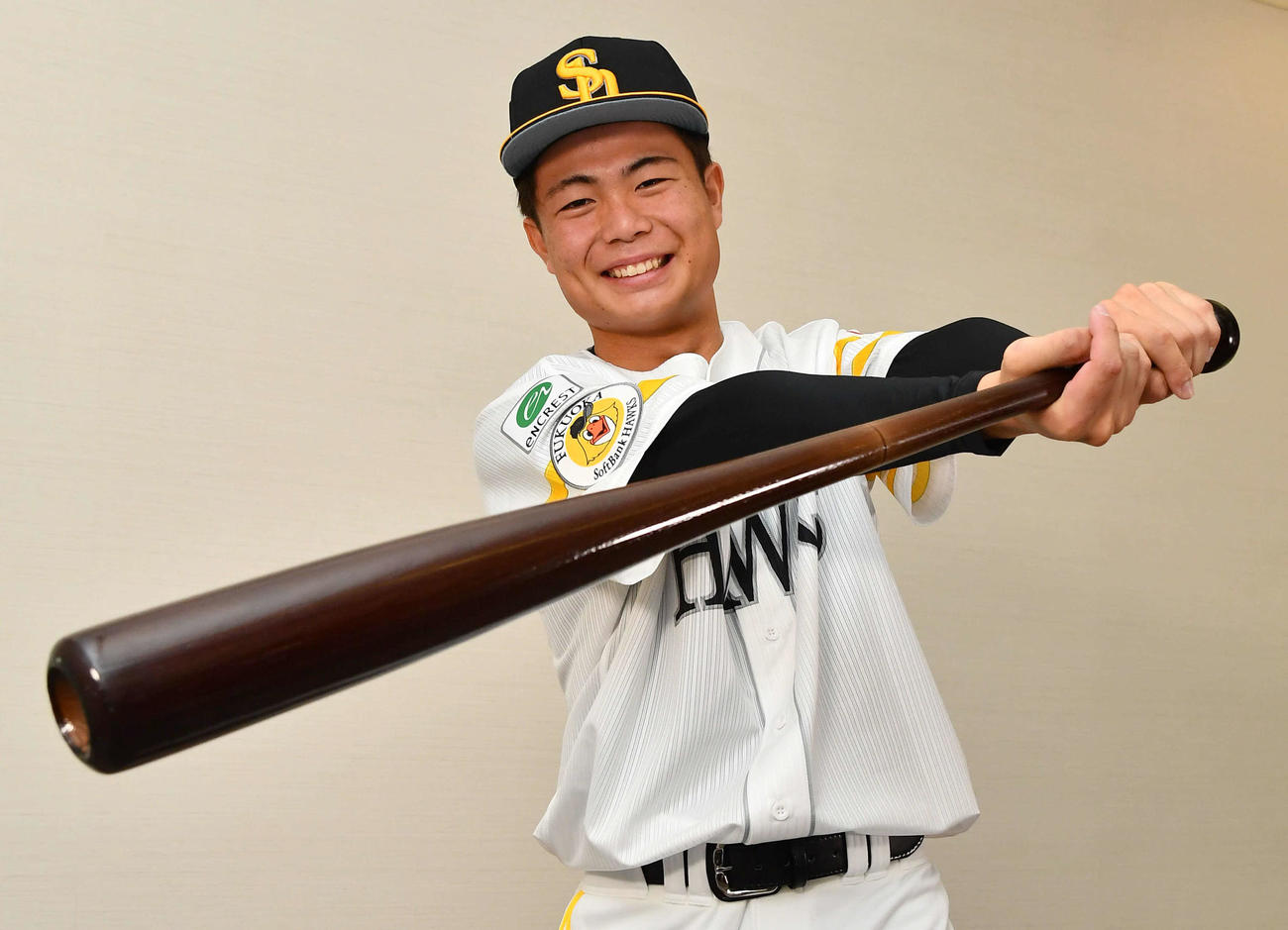 ソフトバンク育成ドラフト4位の大橋（撮影・岩下翔太）