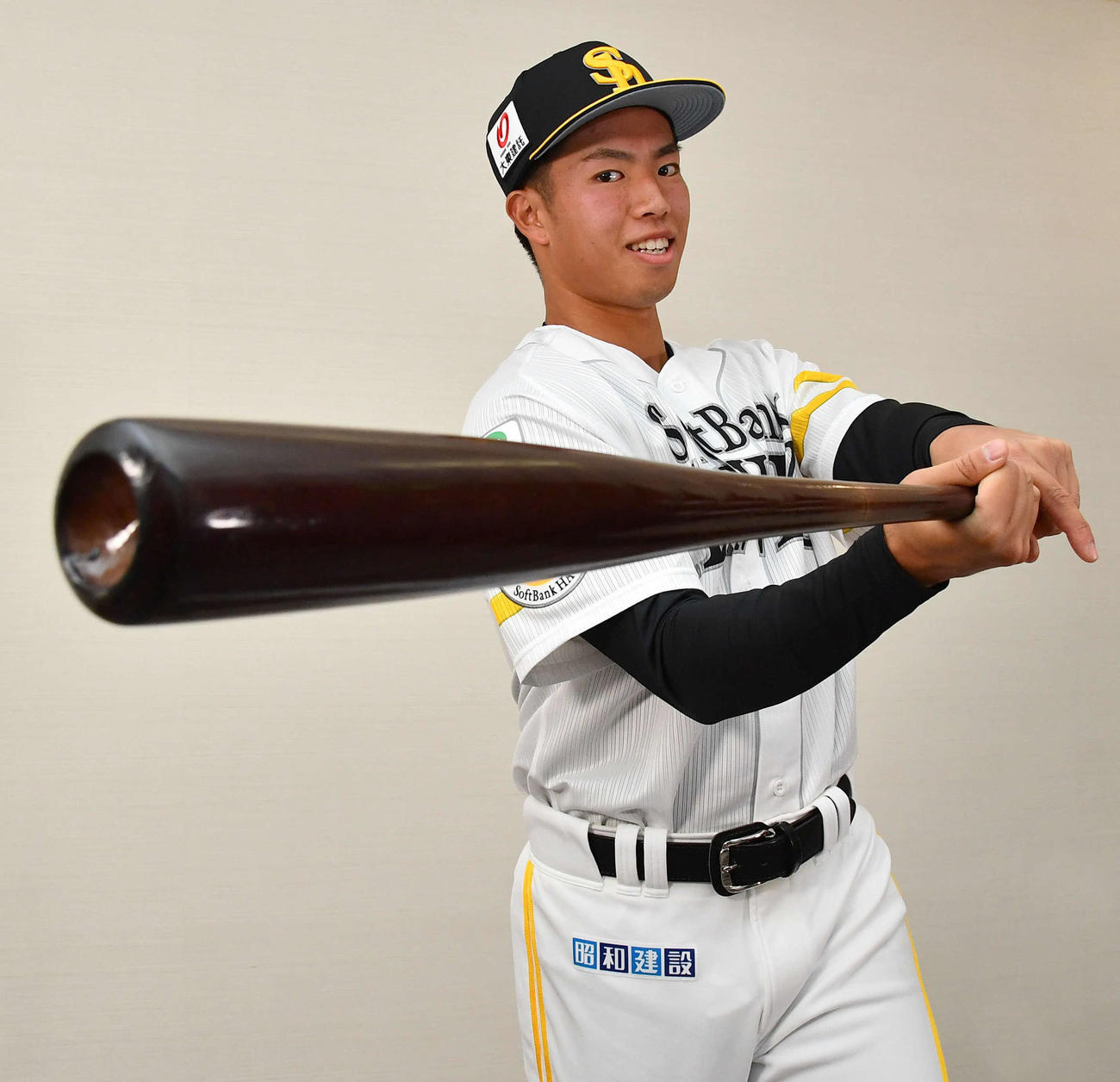 ソフトバンク育成ドラフト5位の鈴木貴（撮影・岩下翔太）