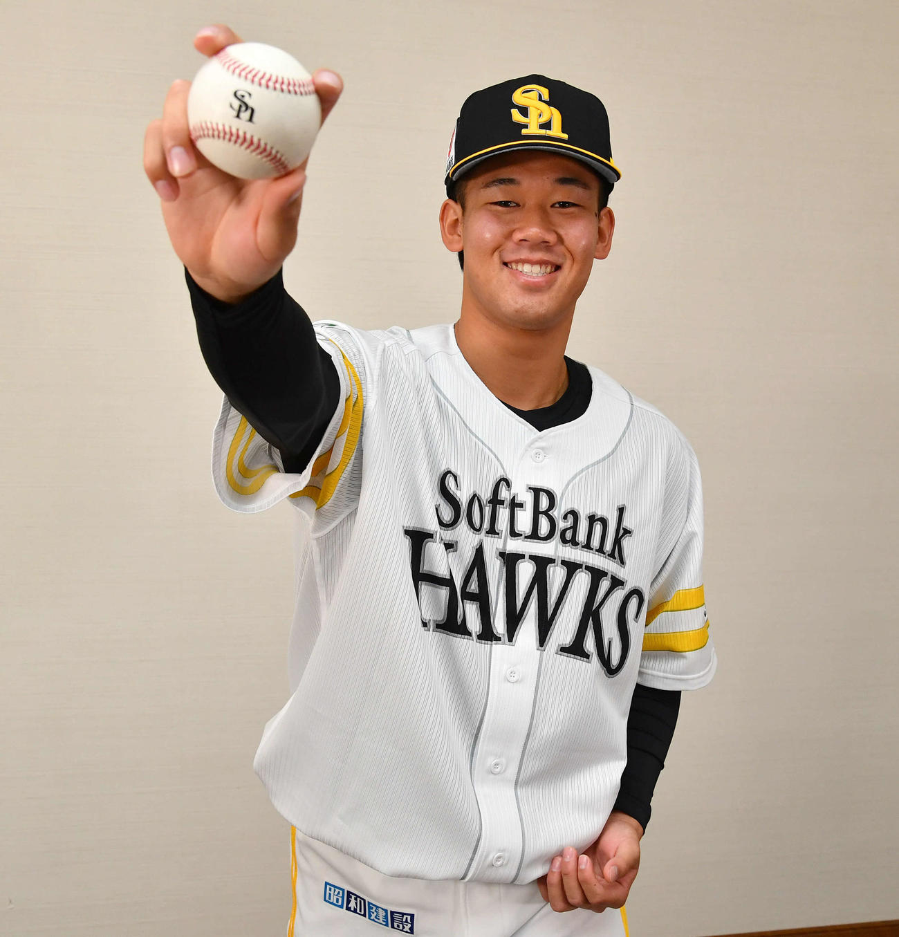 ソフトバンクドラフト2位の稲川（撮影・岩下翔太）