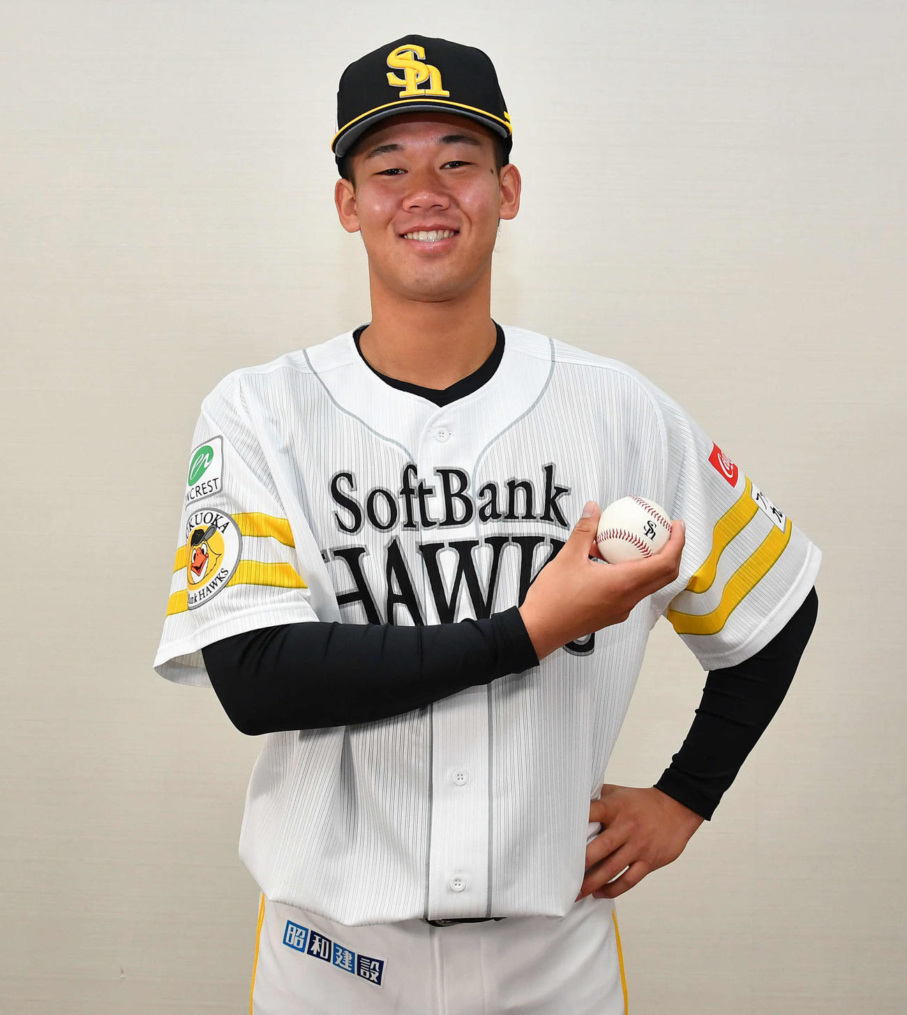 ソフトバンクドラフト2位の稲川（撮影・岩下翔太）