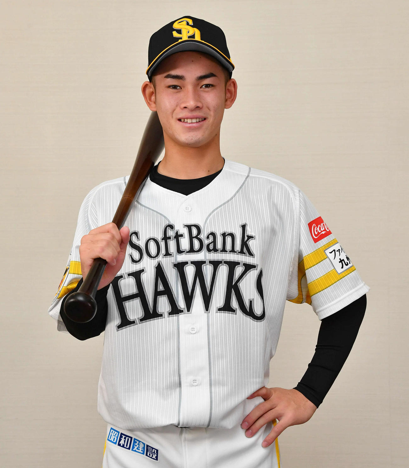 ソフトバンク育成ドラフト2位の江崎（撮影・岩下翔太）