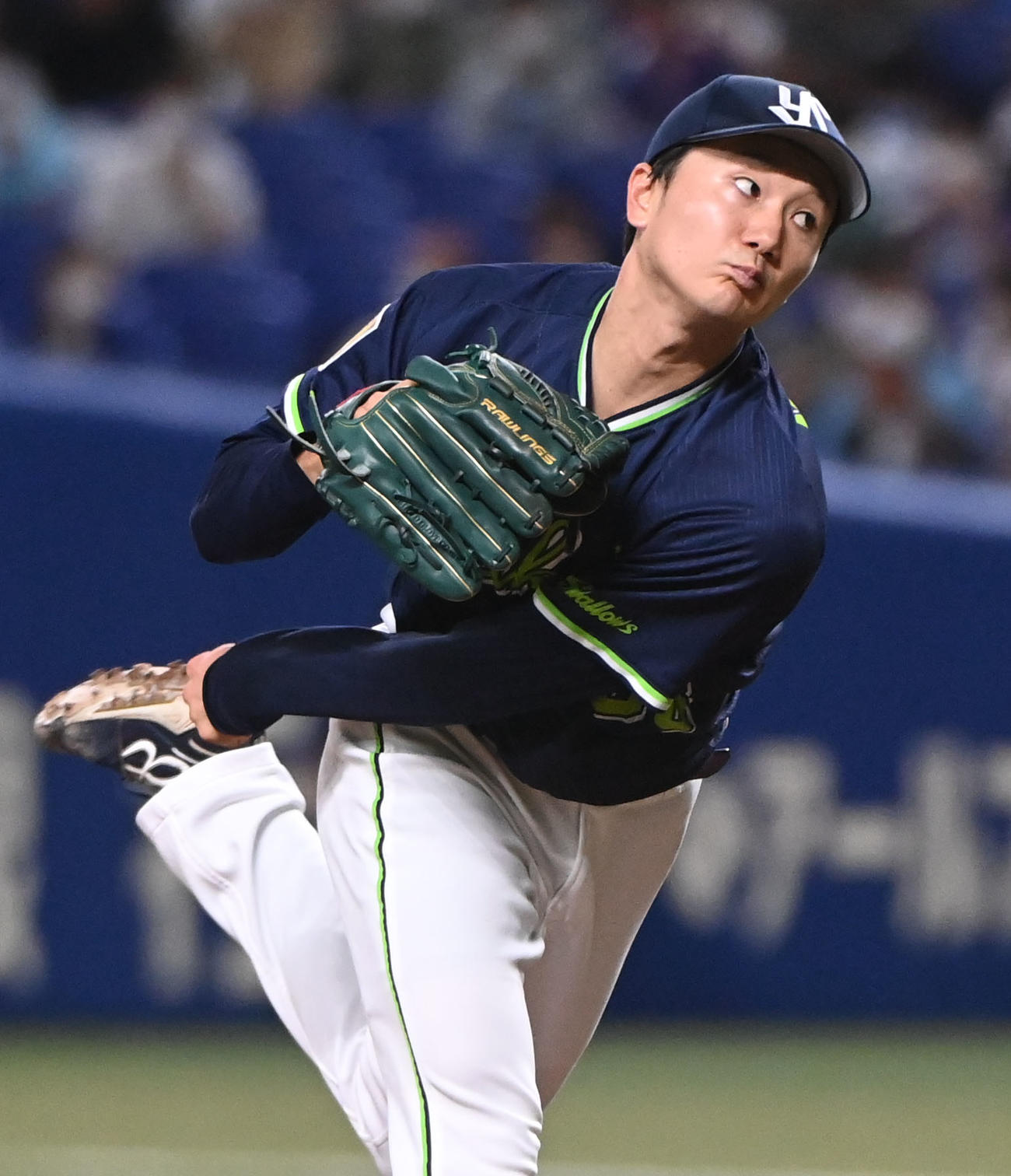 ヤクルト3番手で登板する宮台（22年7月14日撮影）
