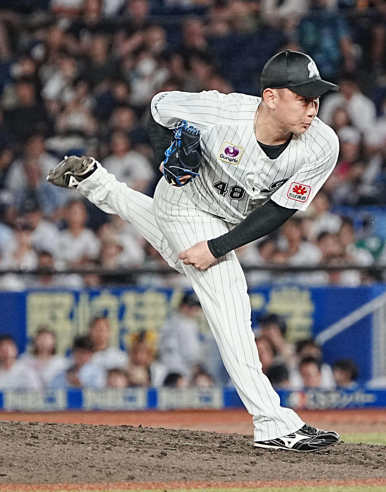 ロッテ中村稔弥（2025年8月撮影）
