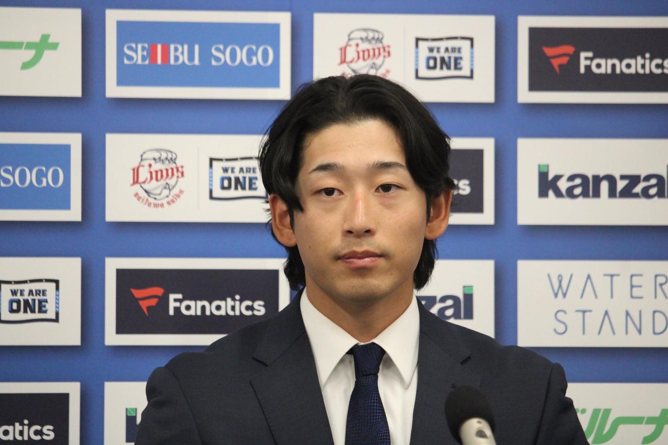 契約更改を終えた西武佐藤太（撮影・金子真仁）