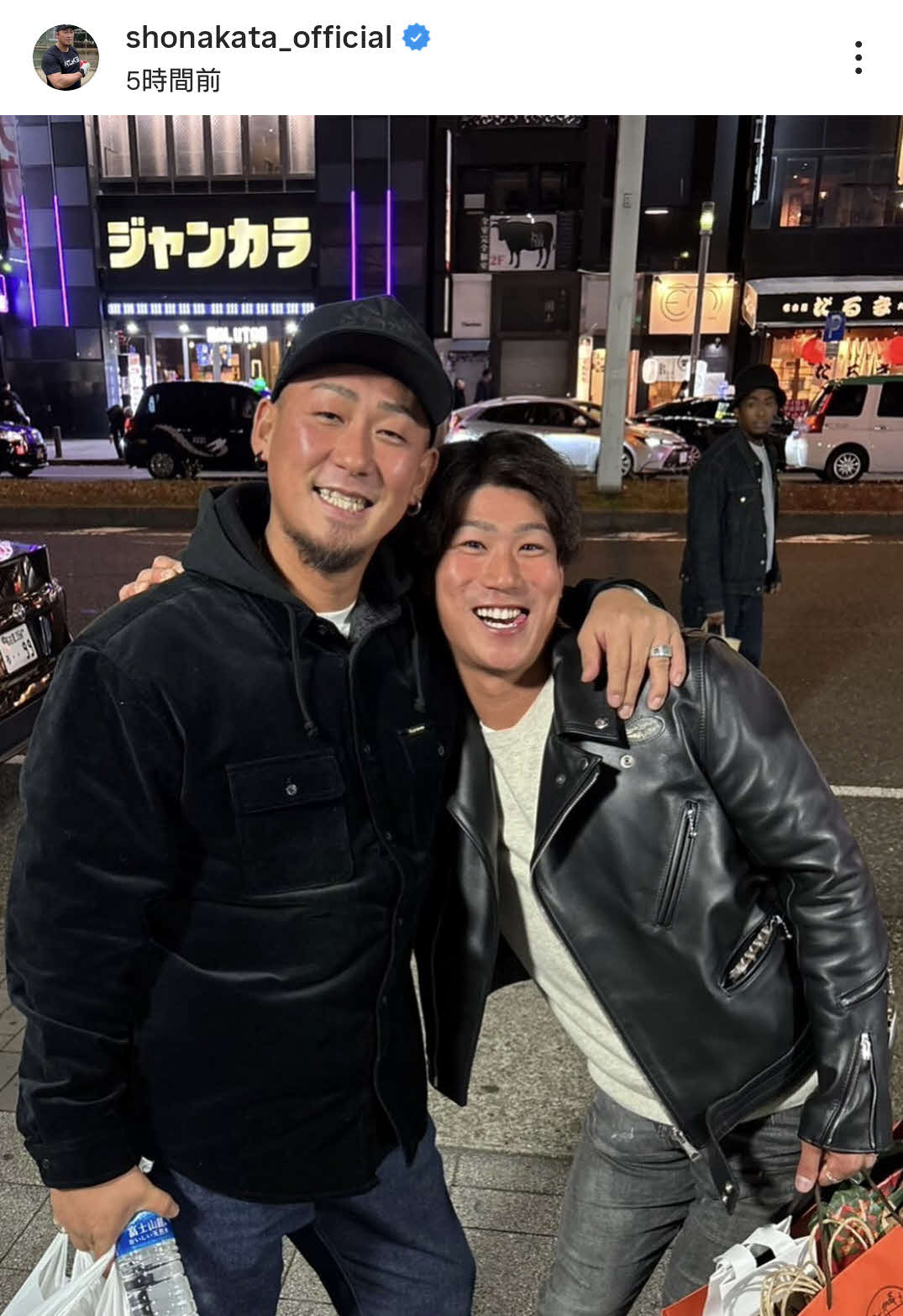 中田翔のインスタグラムから