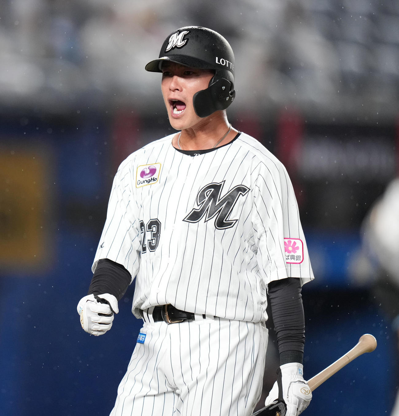 ロッテ石川慎吾（2025年5月撮影）