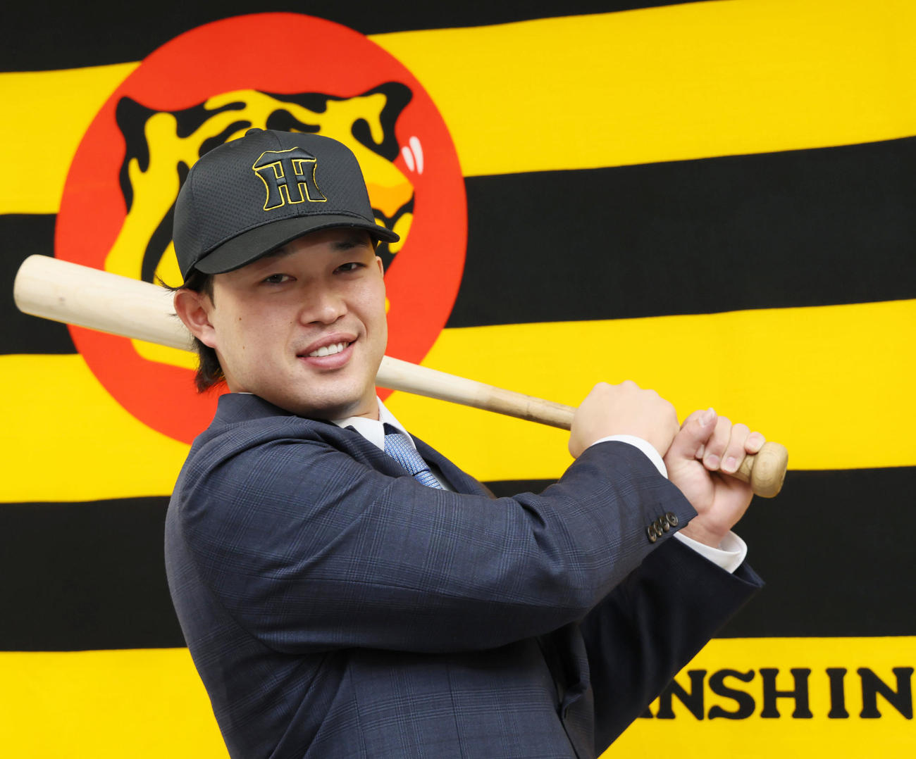 ヤクルトから現役ドラフトで加入した浜田（撮影・加藤哉）
