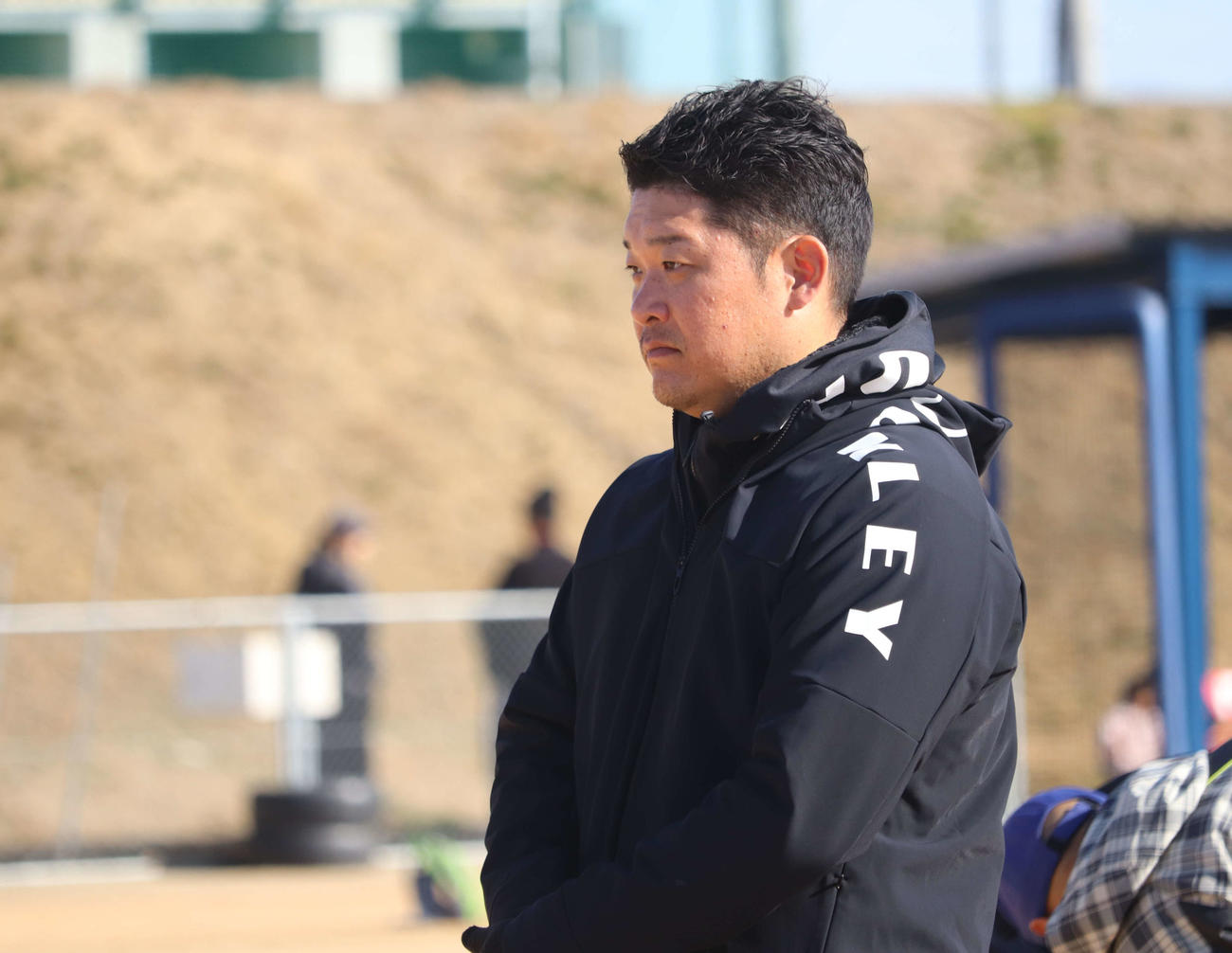 「RIKUJO JAPAN」とのコラボイベントに参加したDeNA筒香（撮影・小早川宗一郎）
