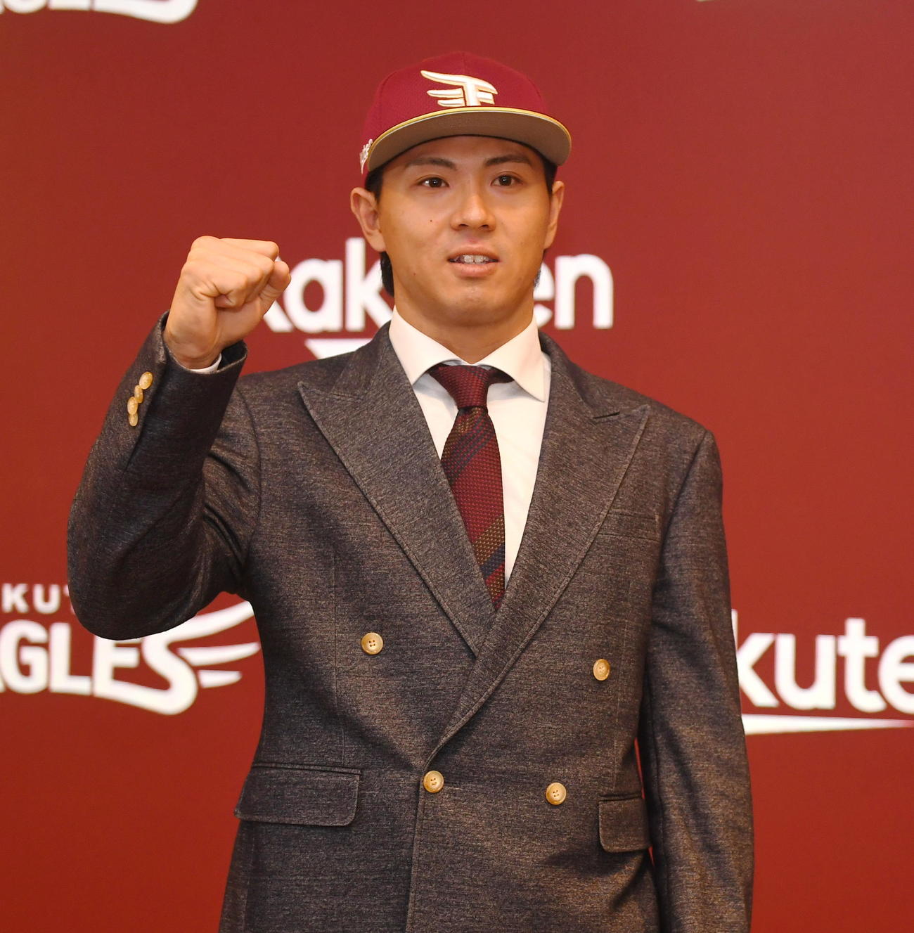 ソフトバンクから現役ドラフトで楽天に加入した佐藤（撮影・山田愛斗）
