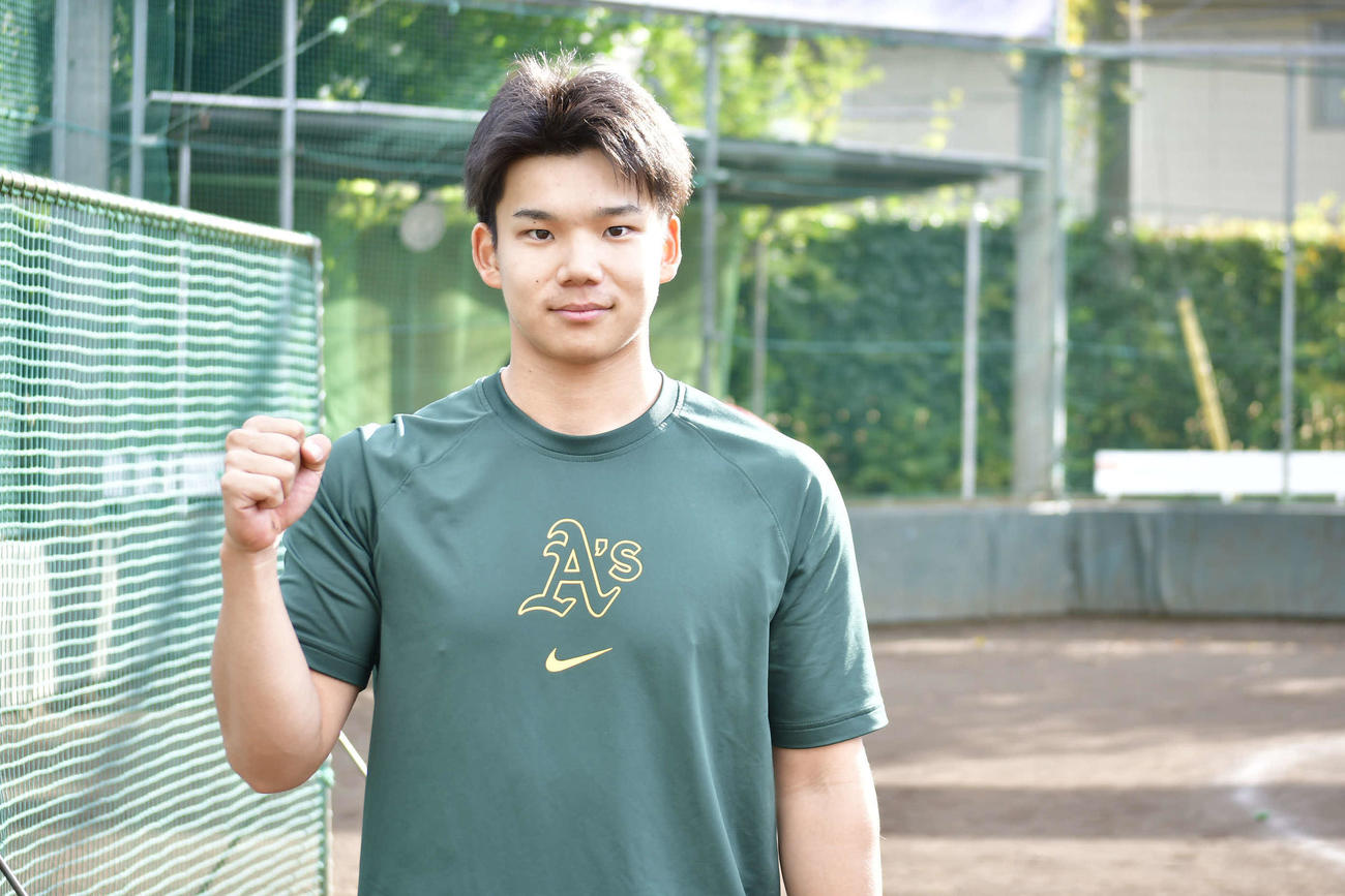 米挑戦1年目を終えて日本に帰国したアスレチックス森井翔太郎（25年11月撮影）