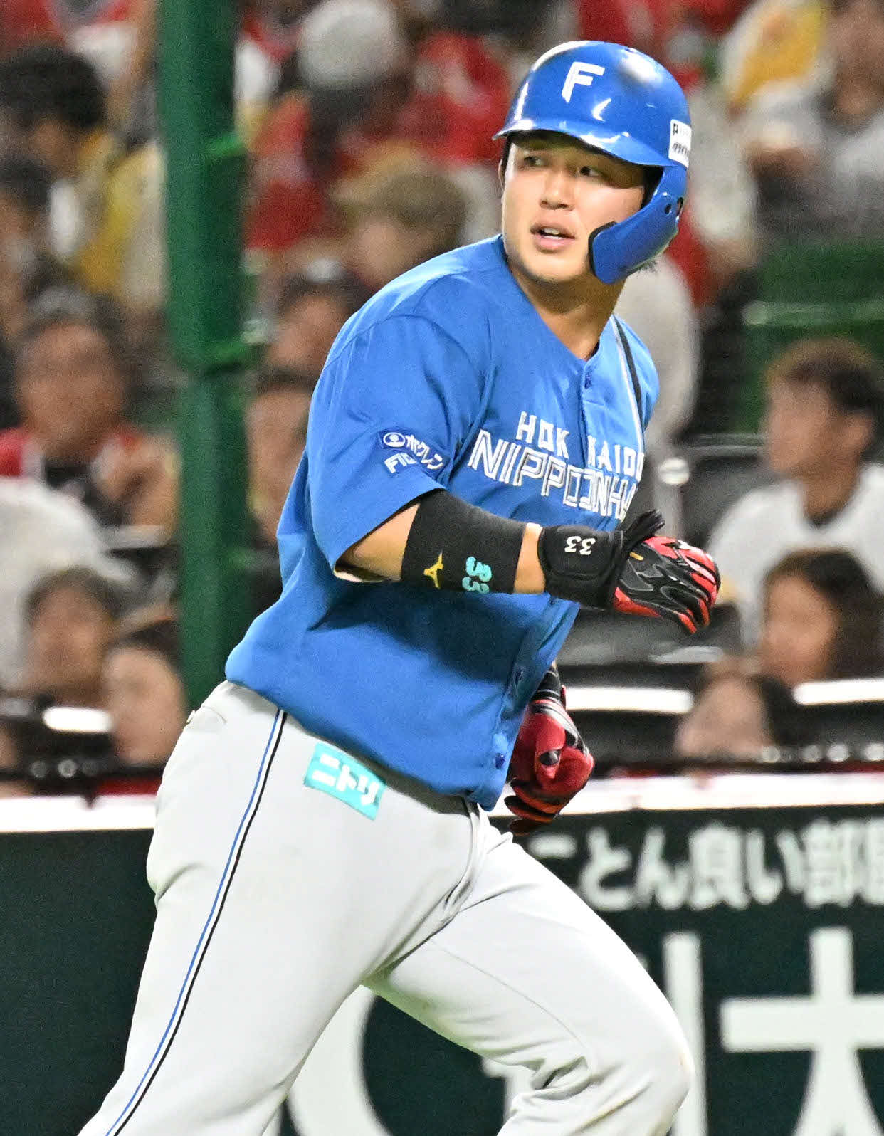 CSファイナル第1戦　ソフトバンク対日本ハム　2回表日本ハム1死、進藤は安打を放つ（25年10月撮影）
