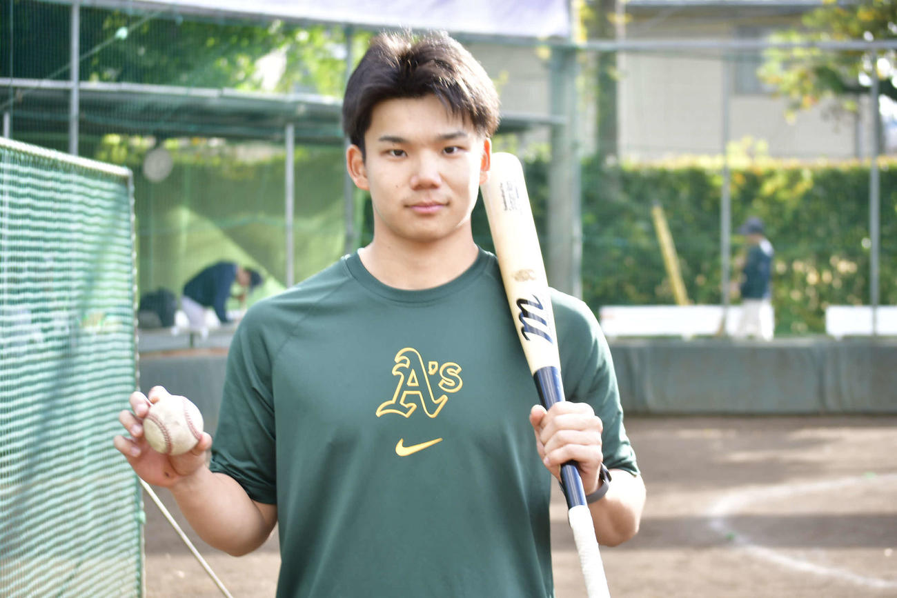 米挑戦1年目を終えて日本に帰国したアスレチックス森井翔太郎（25年11月撮影）