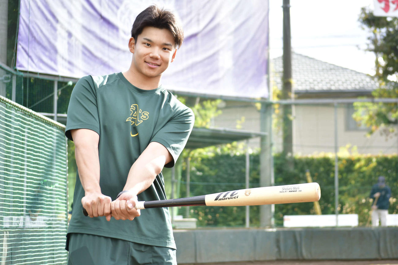 米挑戦1年目を終えて日本に帰国したアスレチックス森井翔太郎（25年11月撮影）