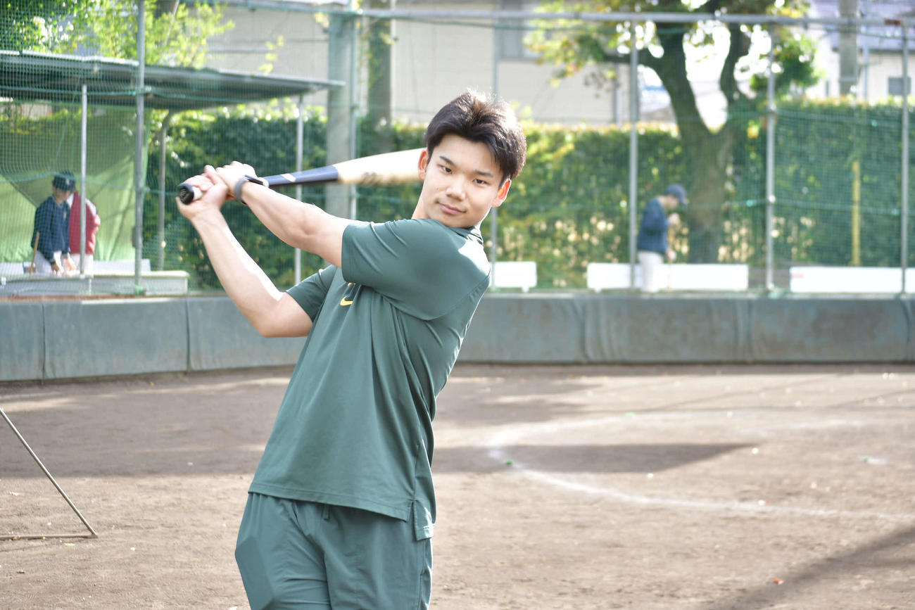 米挑戦1年目を終えて日本に帰国したアスレチックス森井翔太郎（25年11月撮影）