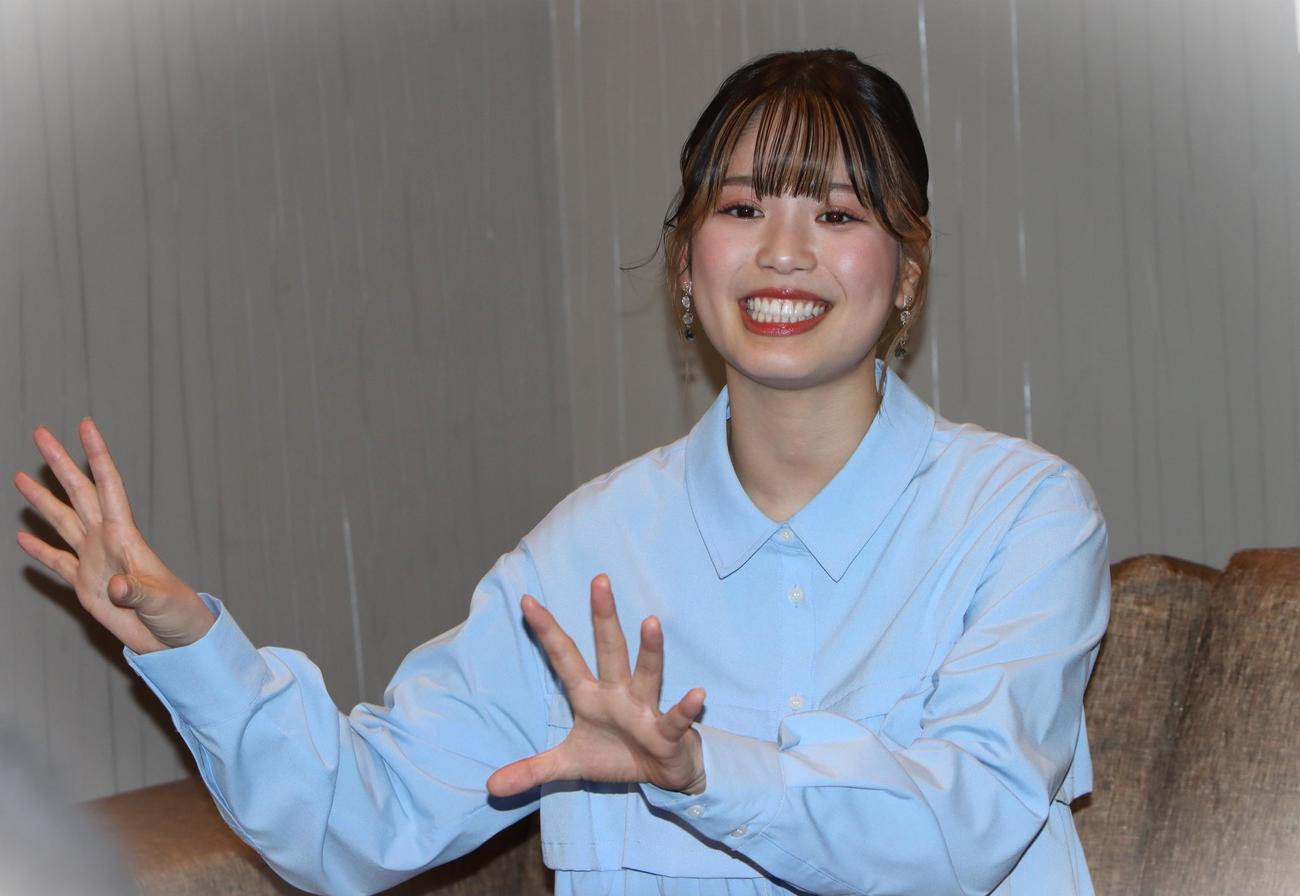 初の単独イベントを心待ちにする滝谷美夢（撮影・奥村晶治）