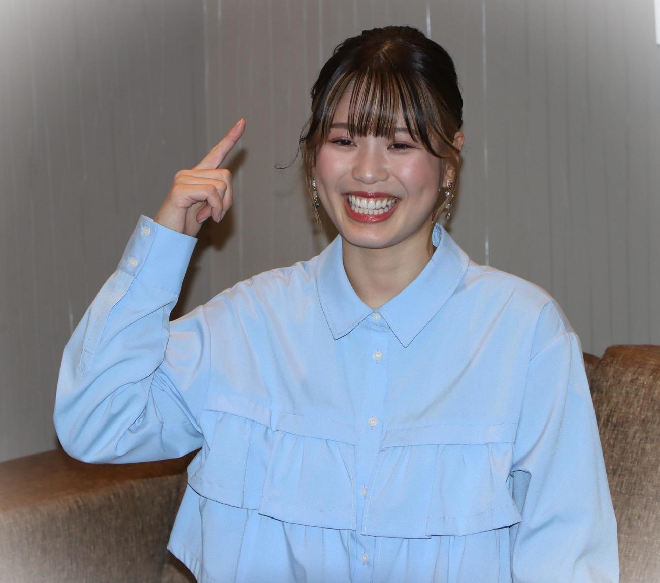 初の単独イベントを心待ちにする滝谷美夢（撮影・奥村晶治）