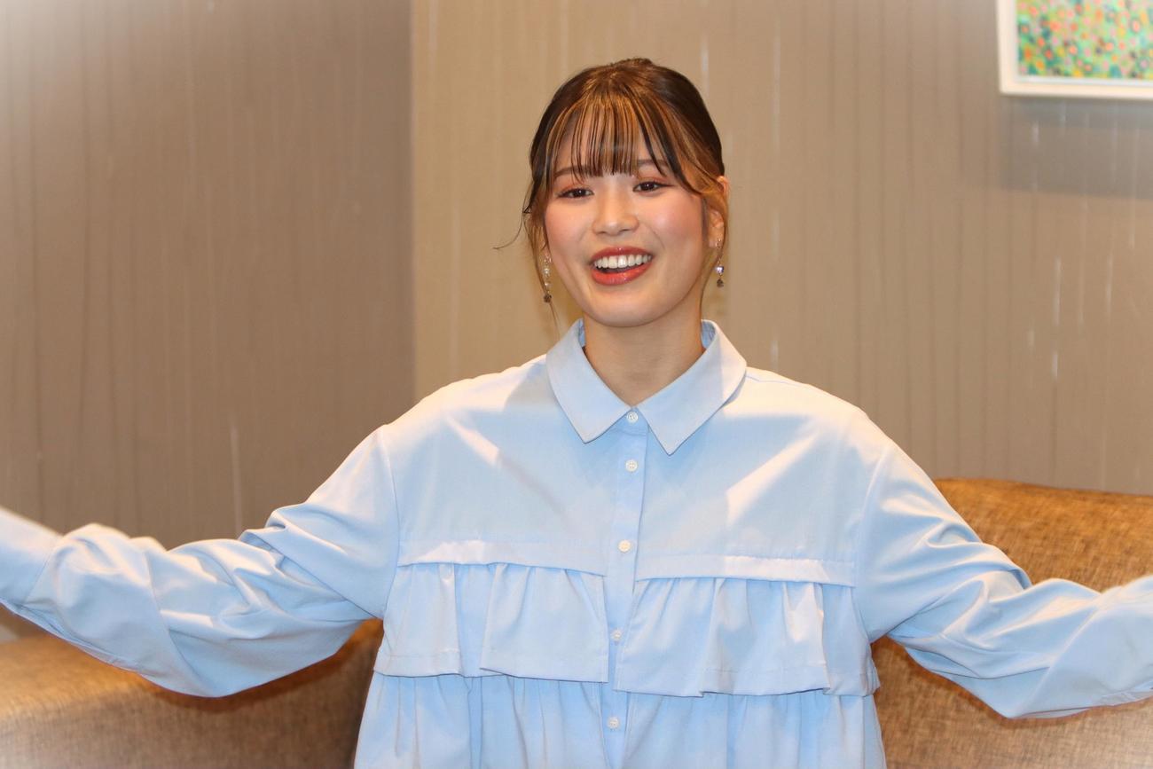 初の単独イベントを心待ちにする滝谷美夢（撮影・奥村晶治）