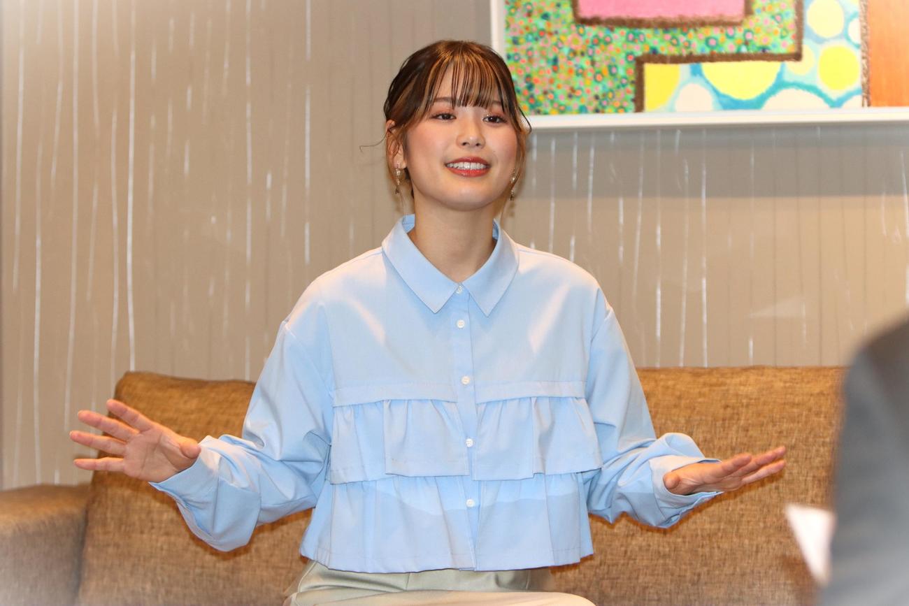 初の単独イベントを心待ちにする滝谷美夢（撮影・奥村晶治）