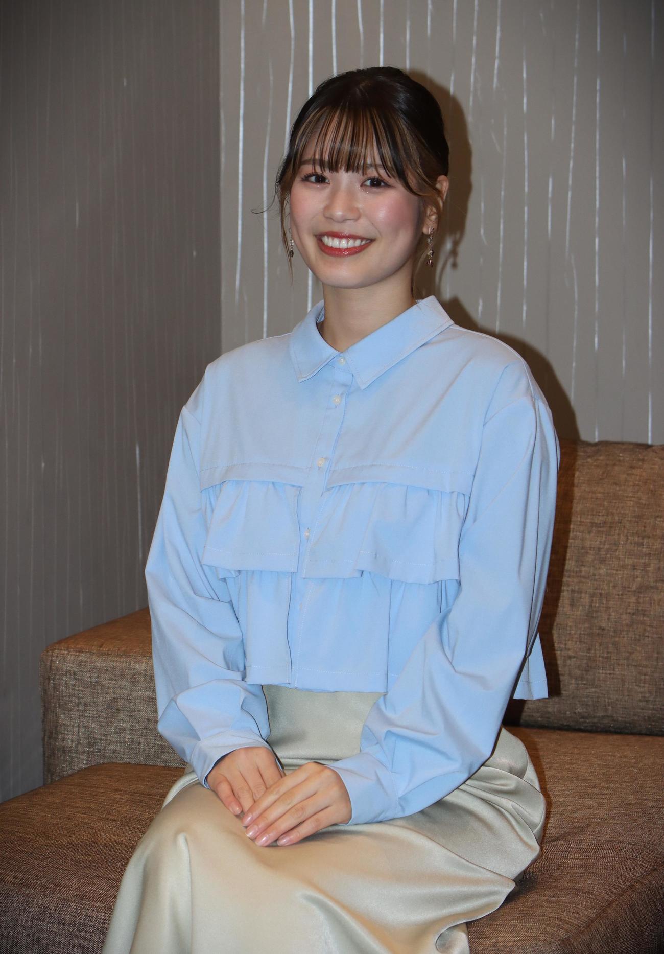 初の単独イベントを心待ちにする滝谷美夢（撮影・奥村晶治）