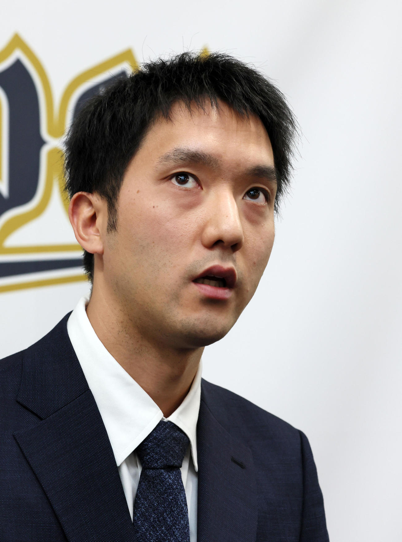 契約を更改し記者会見するオリックス田嶋（撮影・加藤哉）