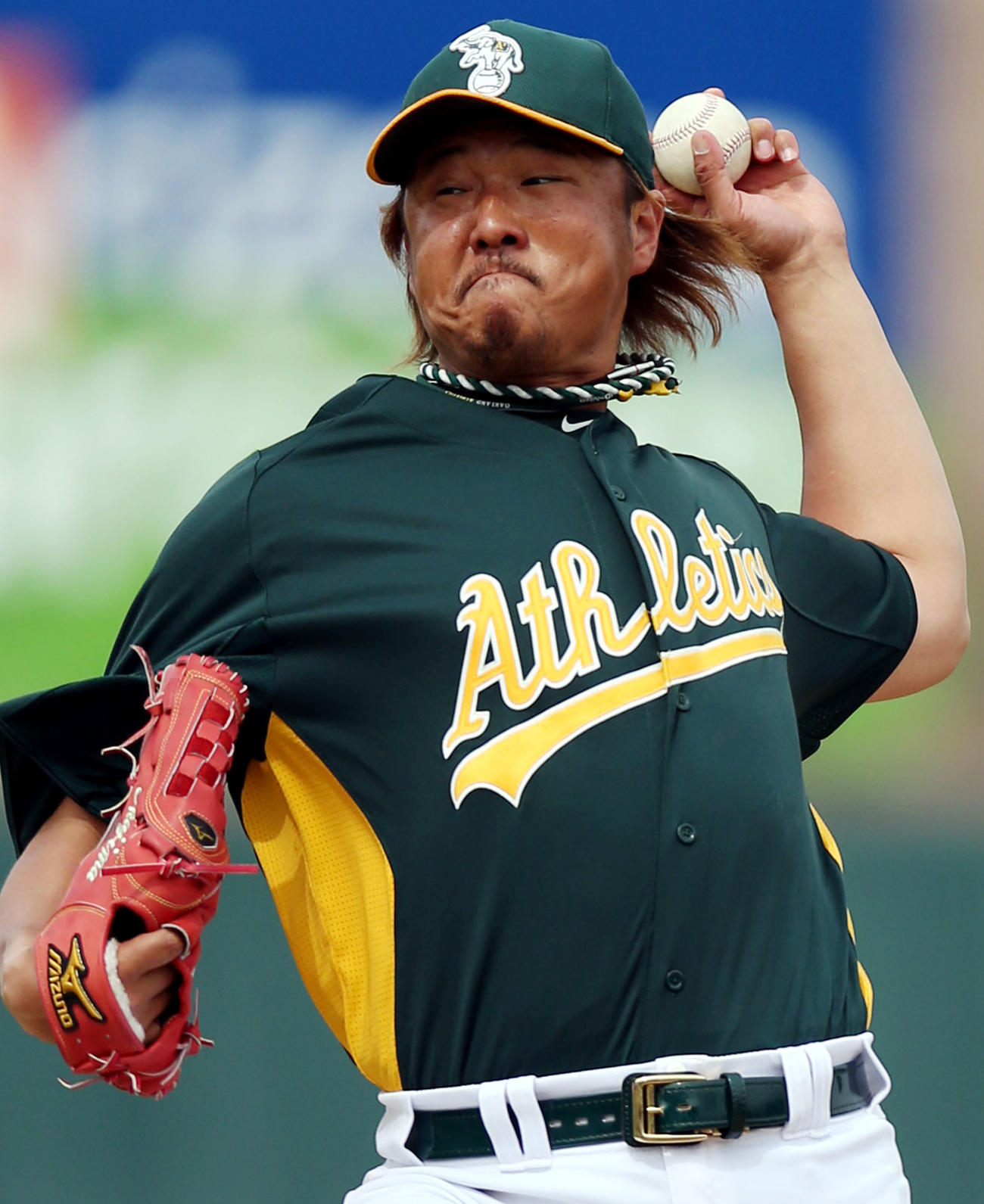 アスレチックス岡島秀樹（2013年3月27日撮影）
